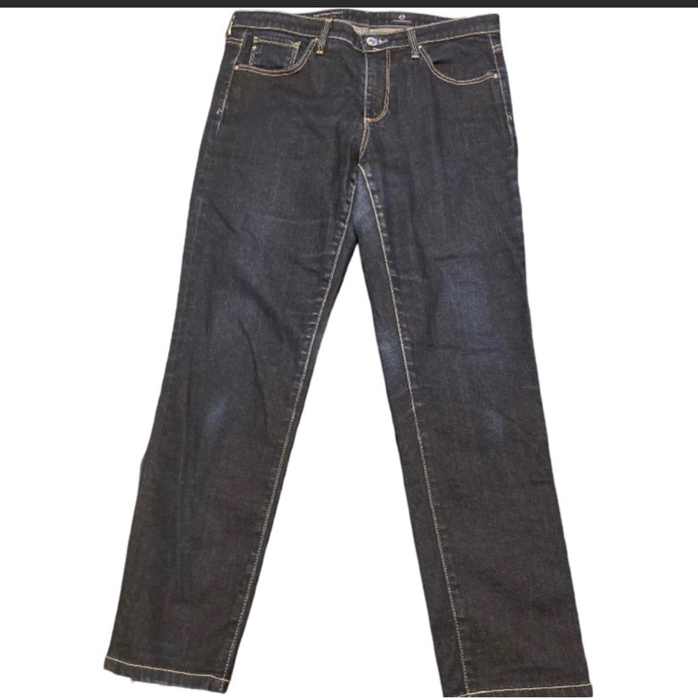 AG ADRIANO GOLDSCHMIED Prima Cigarette Skinny Ankle Crop Dark Wash Jeans